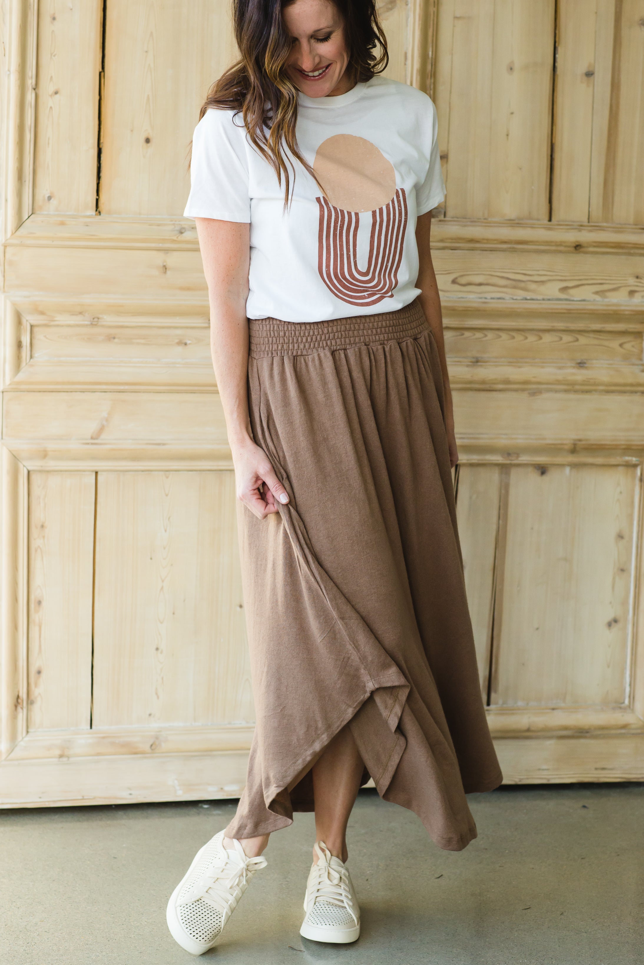 Flowy skirt midi hotsell