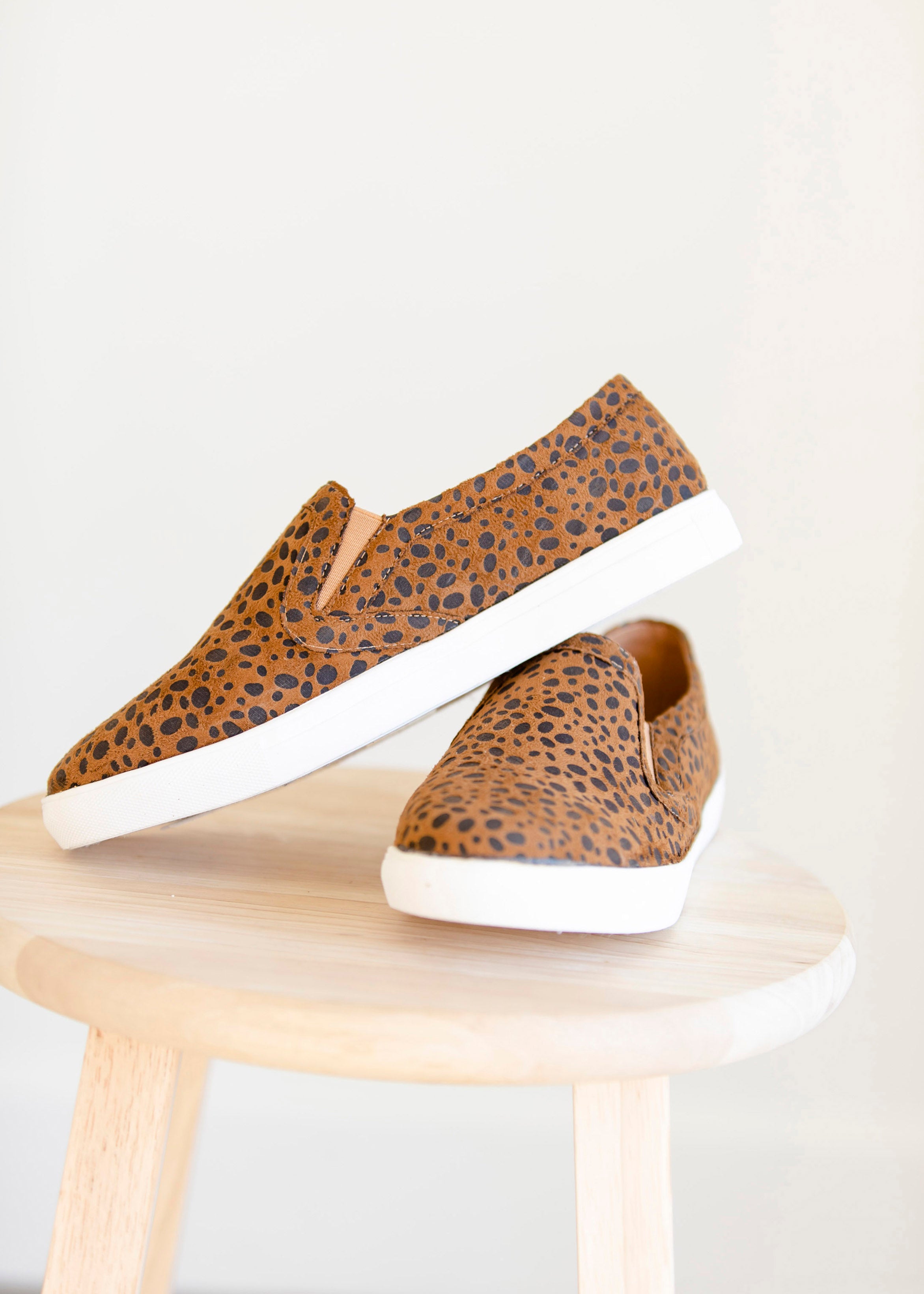 Cheetah print slip on orders tennis shoes