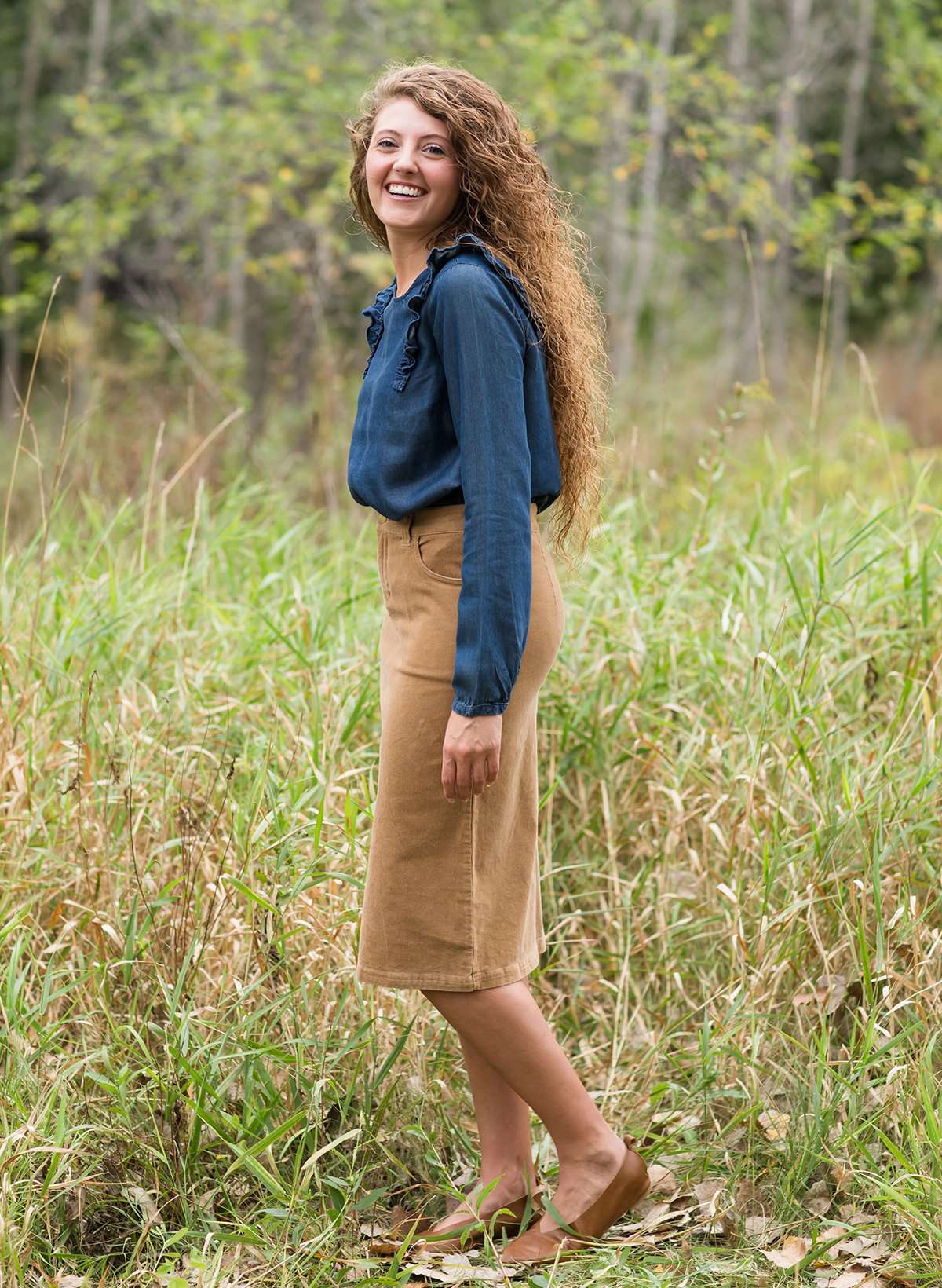 Modest corduroy outlet skirt