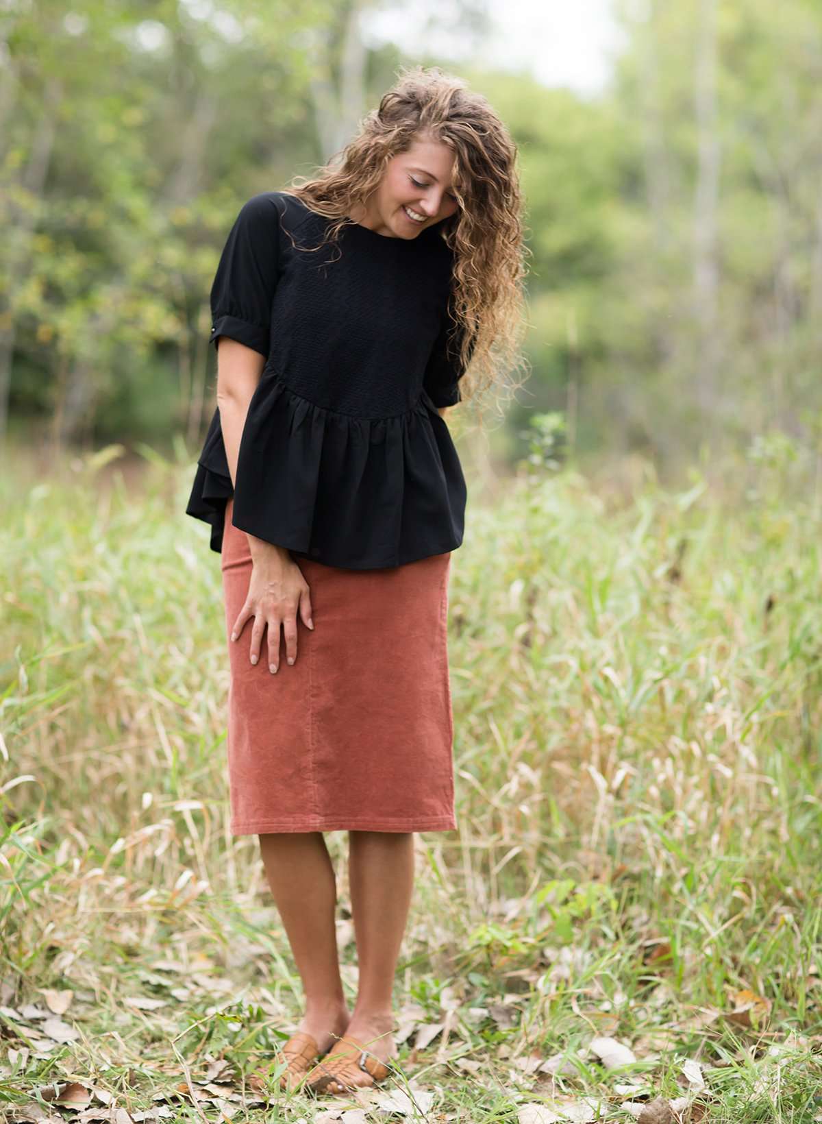 Modest corduroy outlet skirt