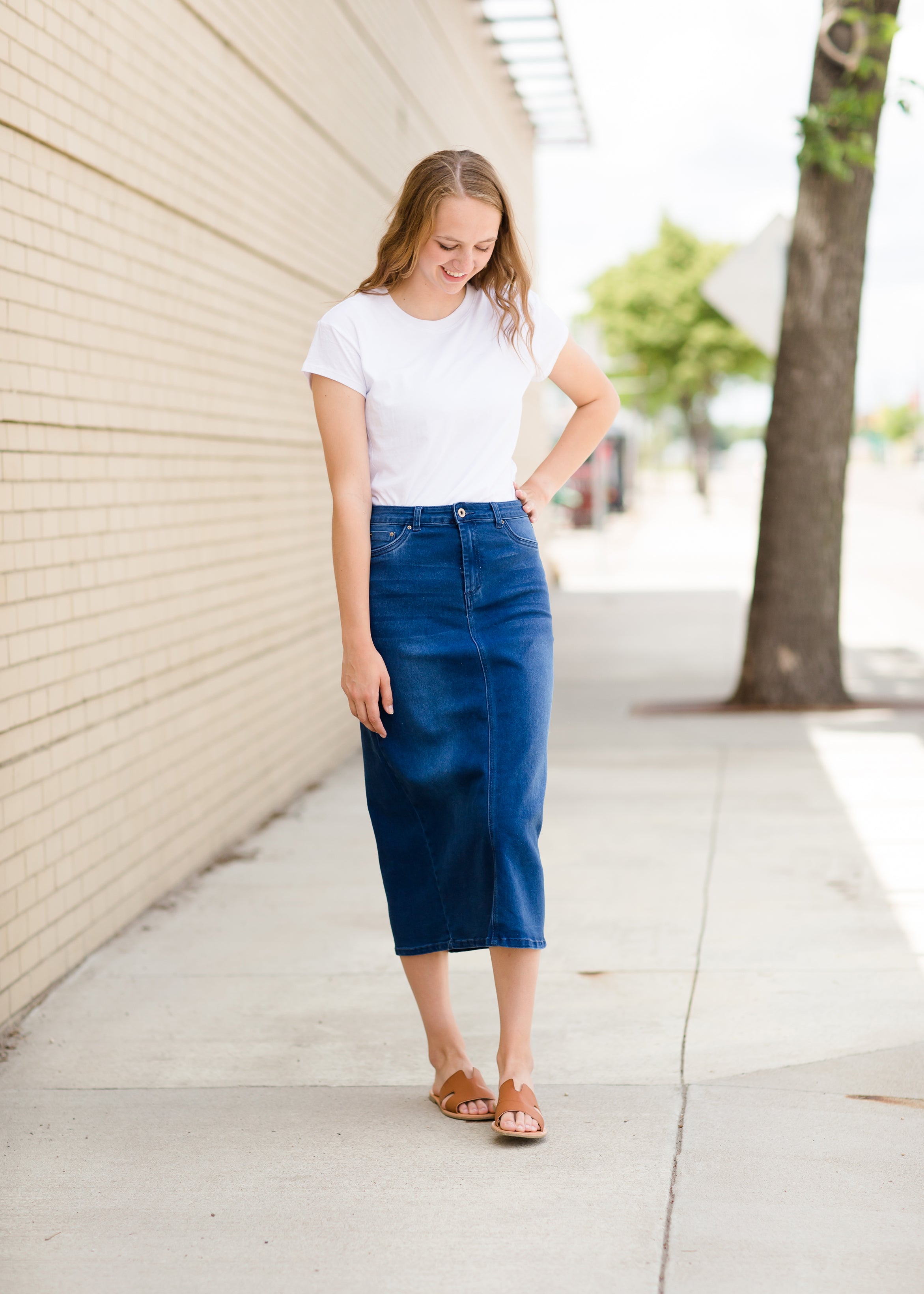 Modest jean clearance skirts