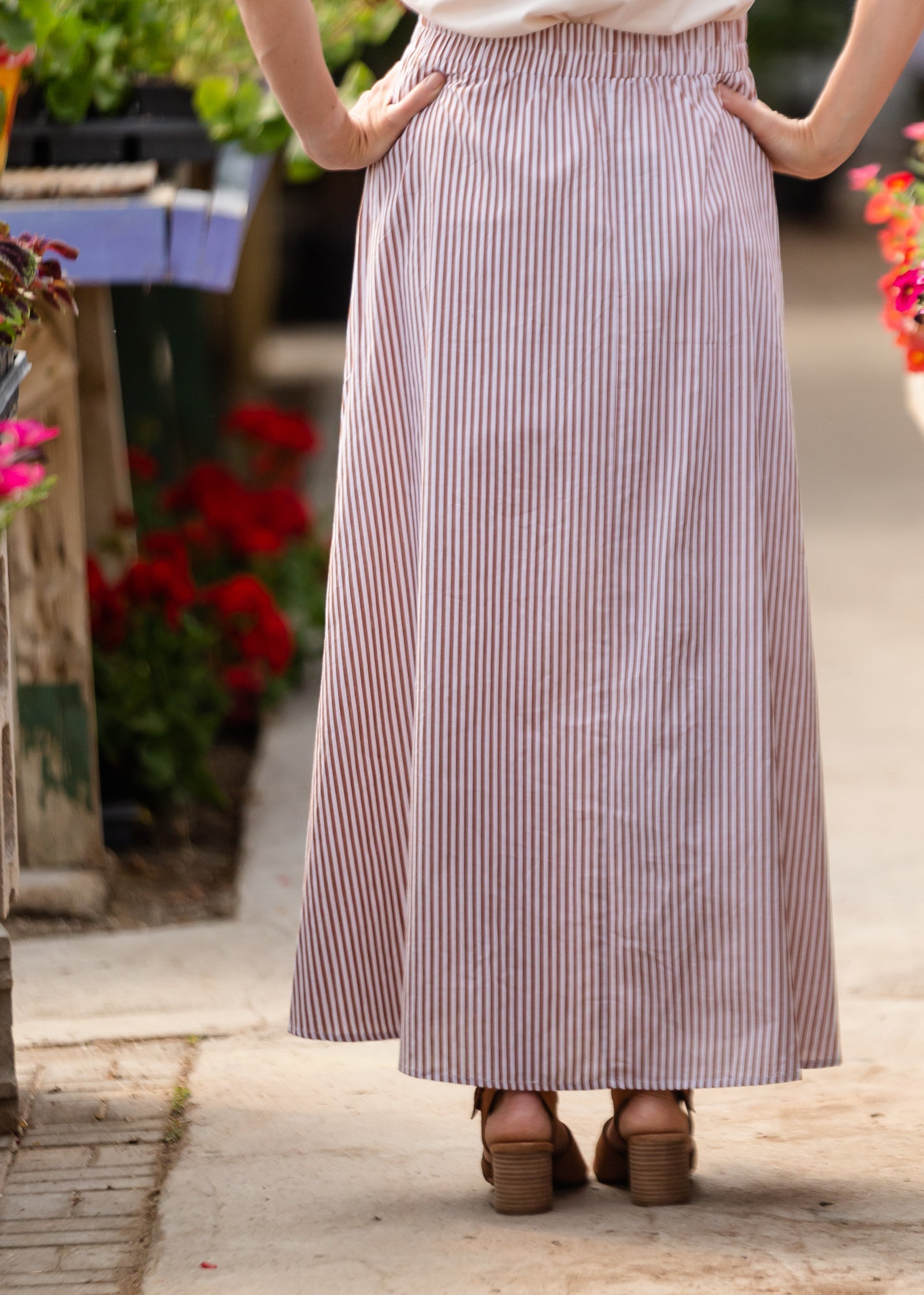 Cotton maxi button skirt best sale