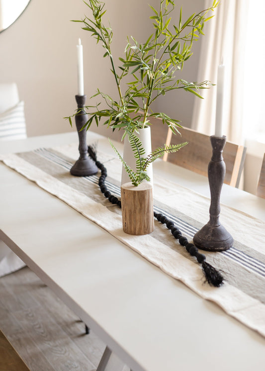 Cream Stripe Farmhouse Table Runner - FINAL SALE Home & Lifestyle