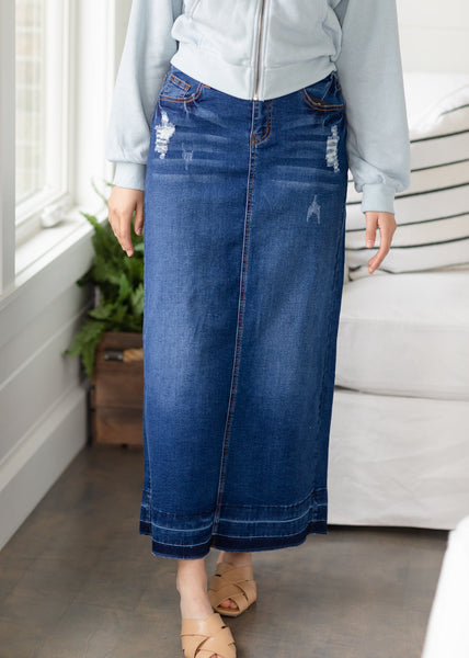 Best Long Denim Skirts 2024 - Denim Maxi Skirt - Long Jean Skirts