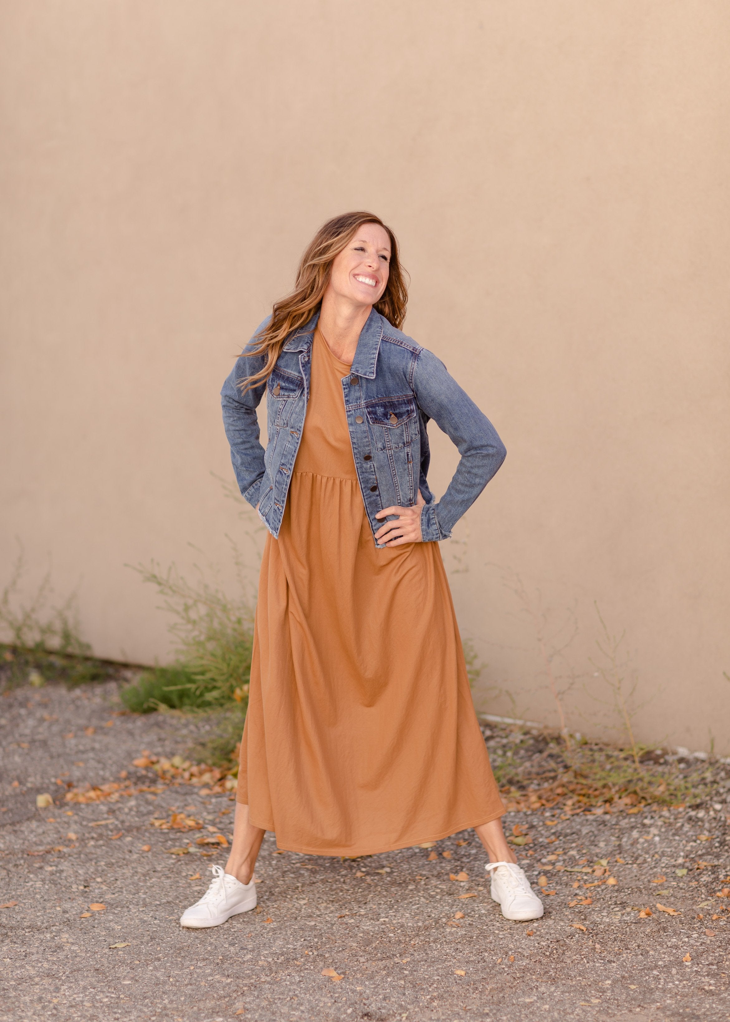 DENIM JACKET AND A MAXI DRESS - 50 IS NOT OLD - A Fashion And Beauty Blog  For Women Over 50