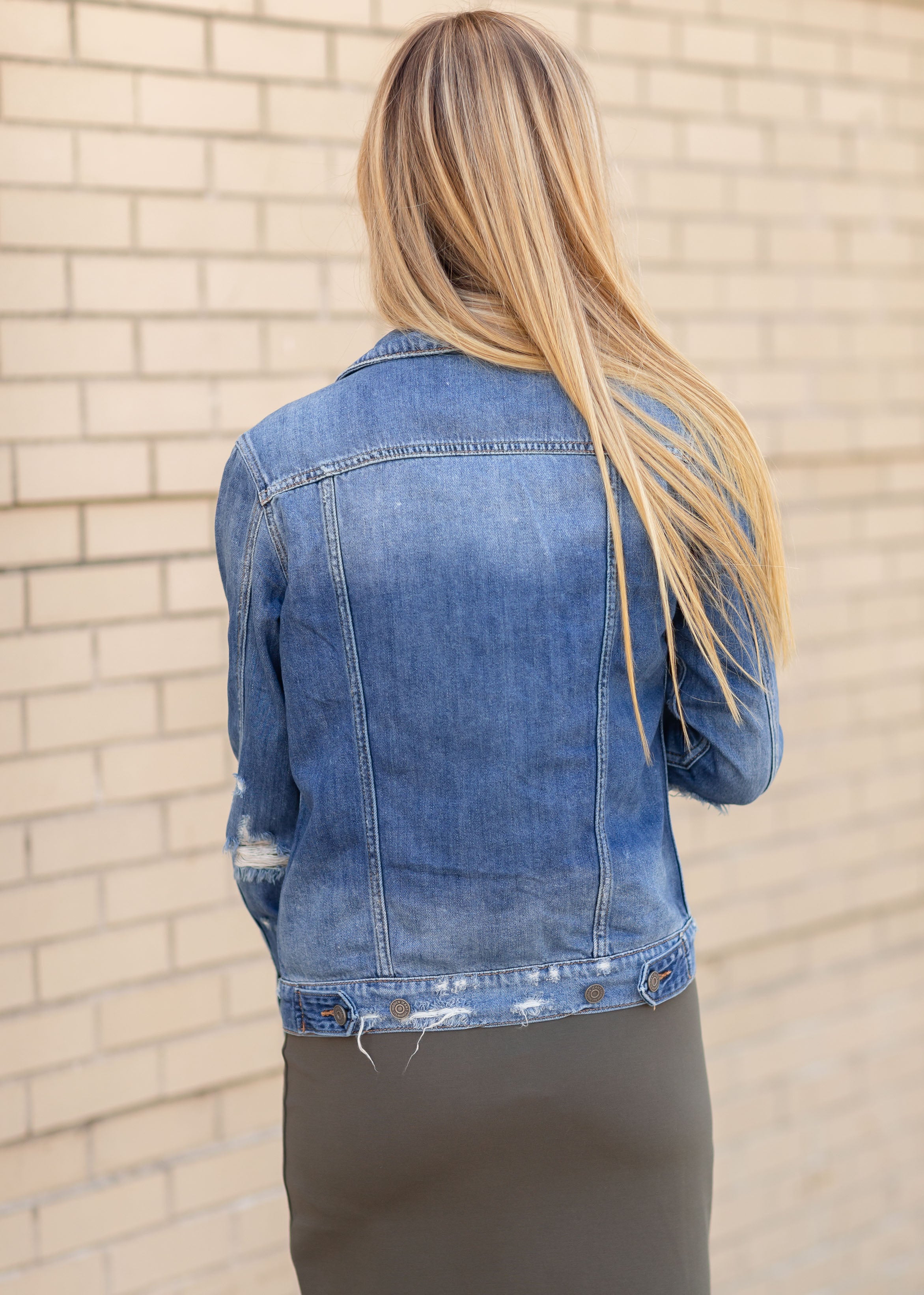 Distressed hot sale jean jacket