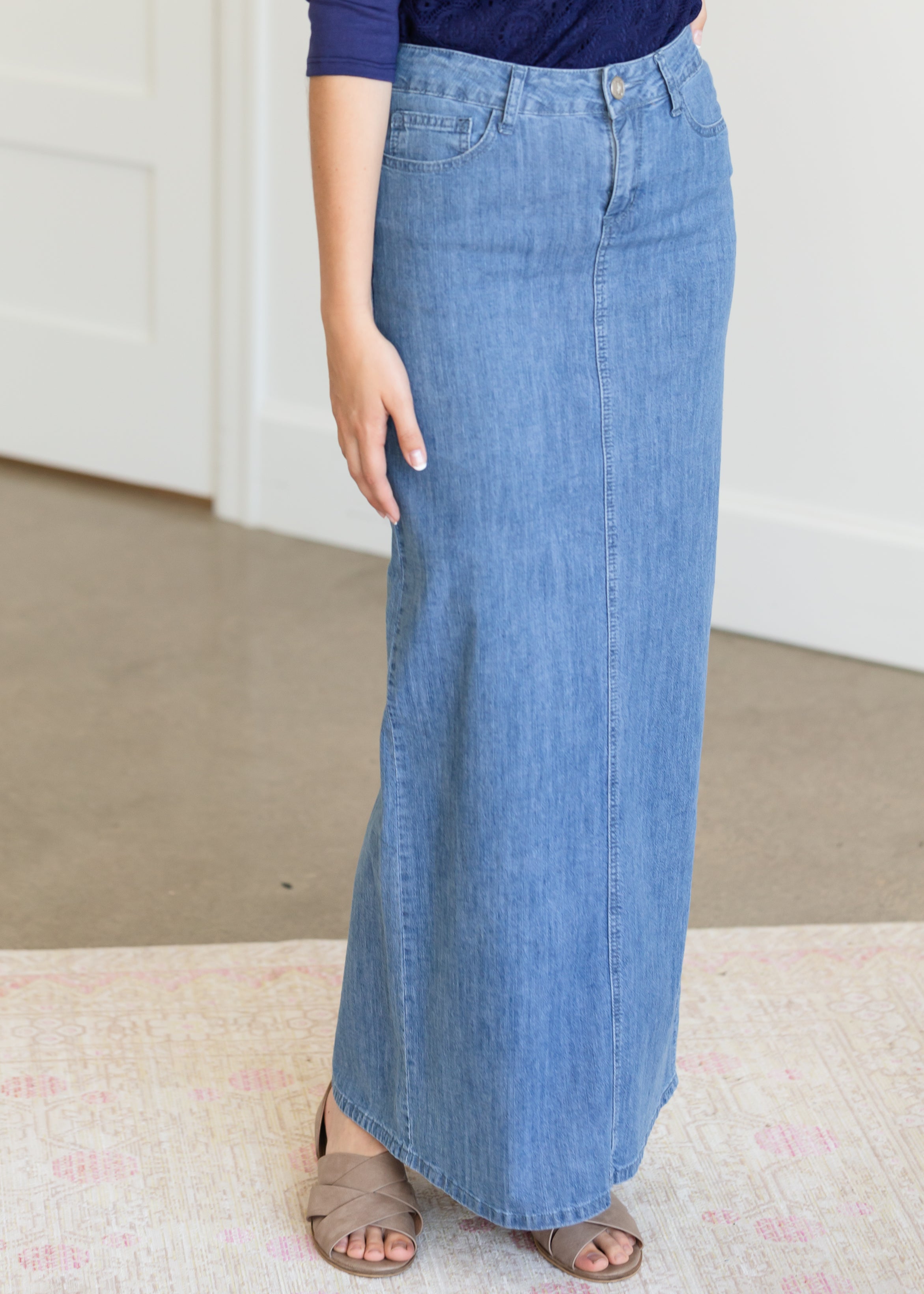 Blue denim clearance skirt sale