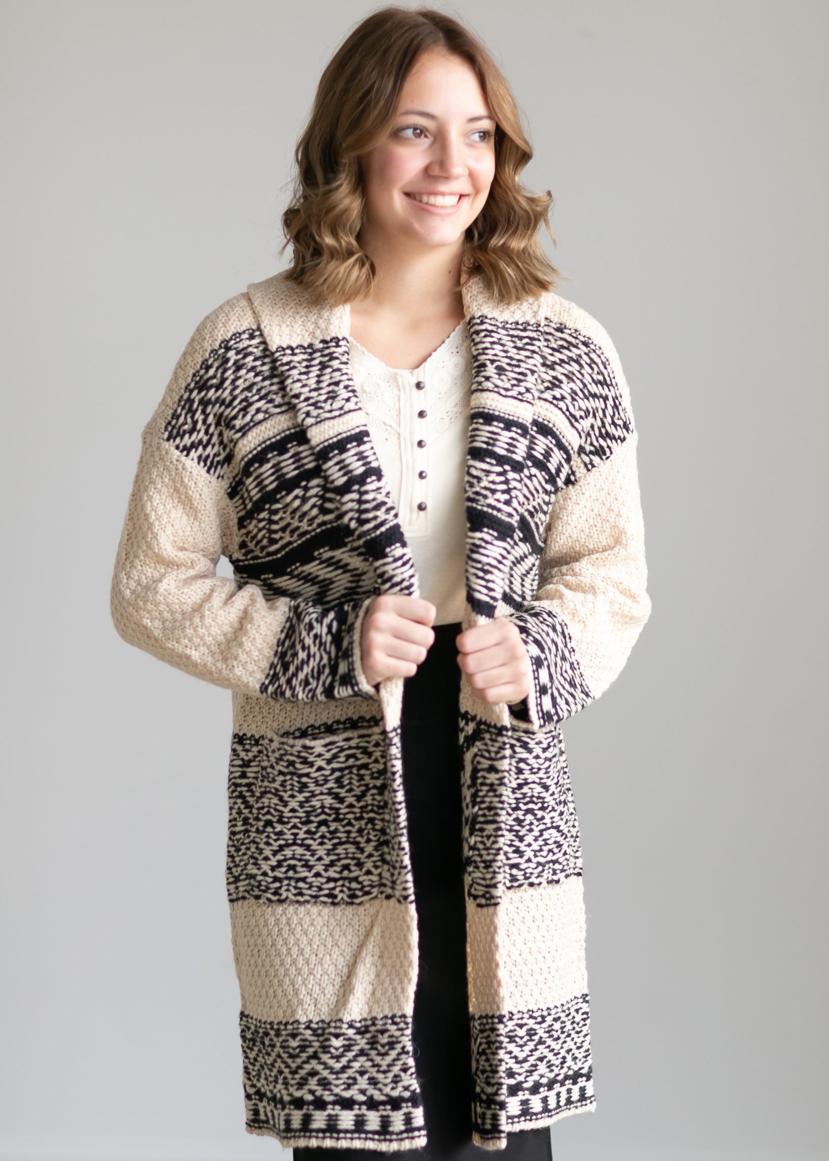 Lucky Brand Leopard Print Long Cardigan Sweater Women's S