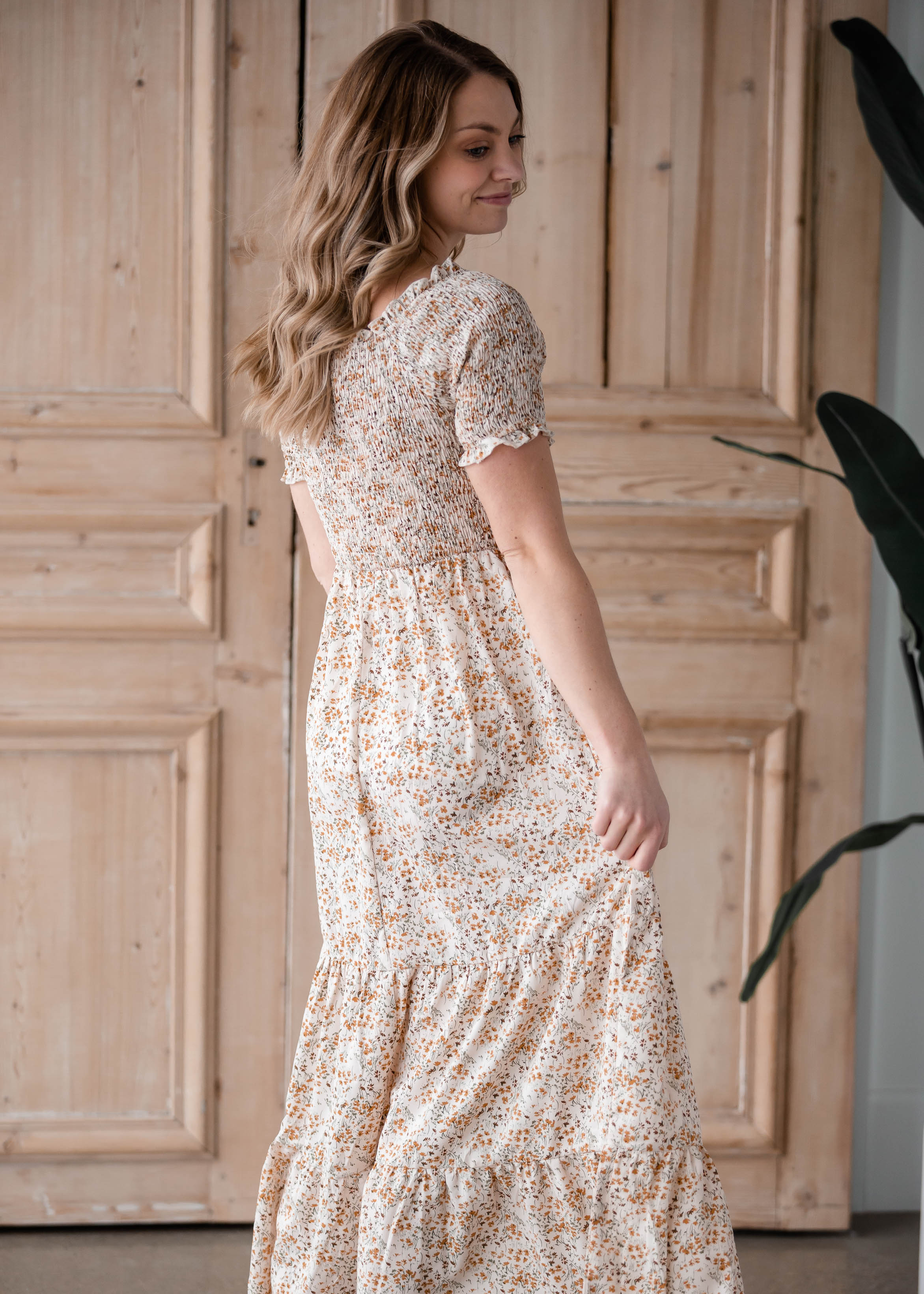 Nautical Cotton Smocked Tiered Maxi Dress – hudifgf