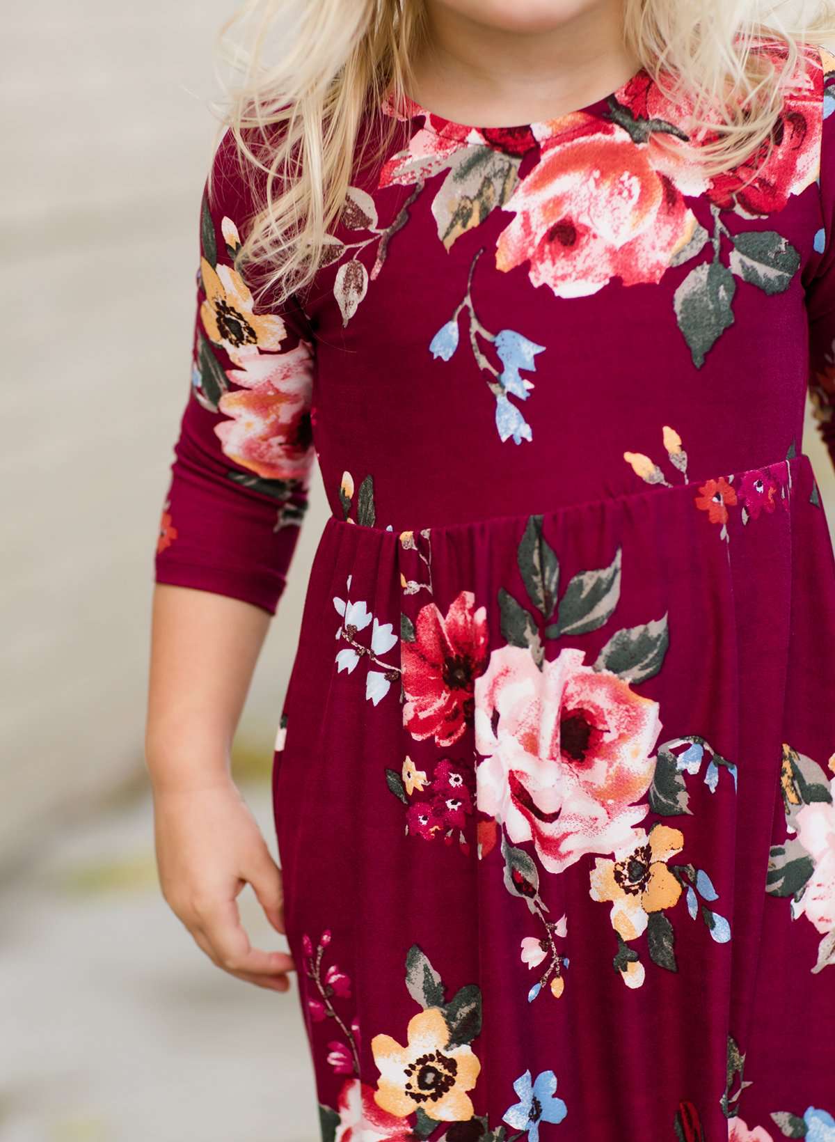 Toddler floral fashion maxi dress