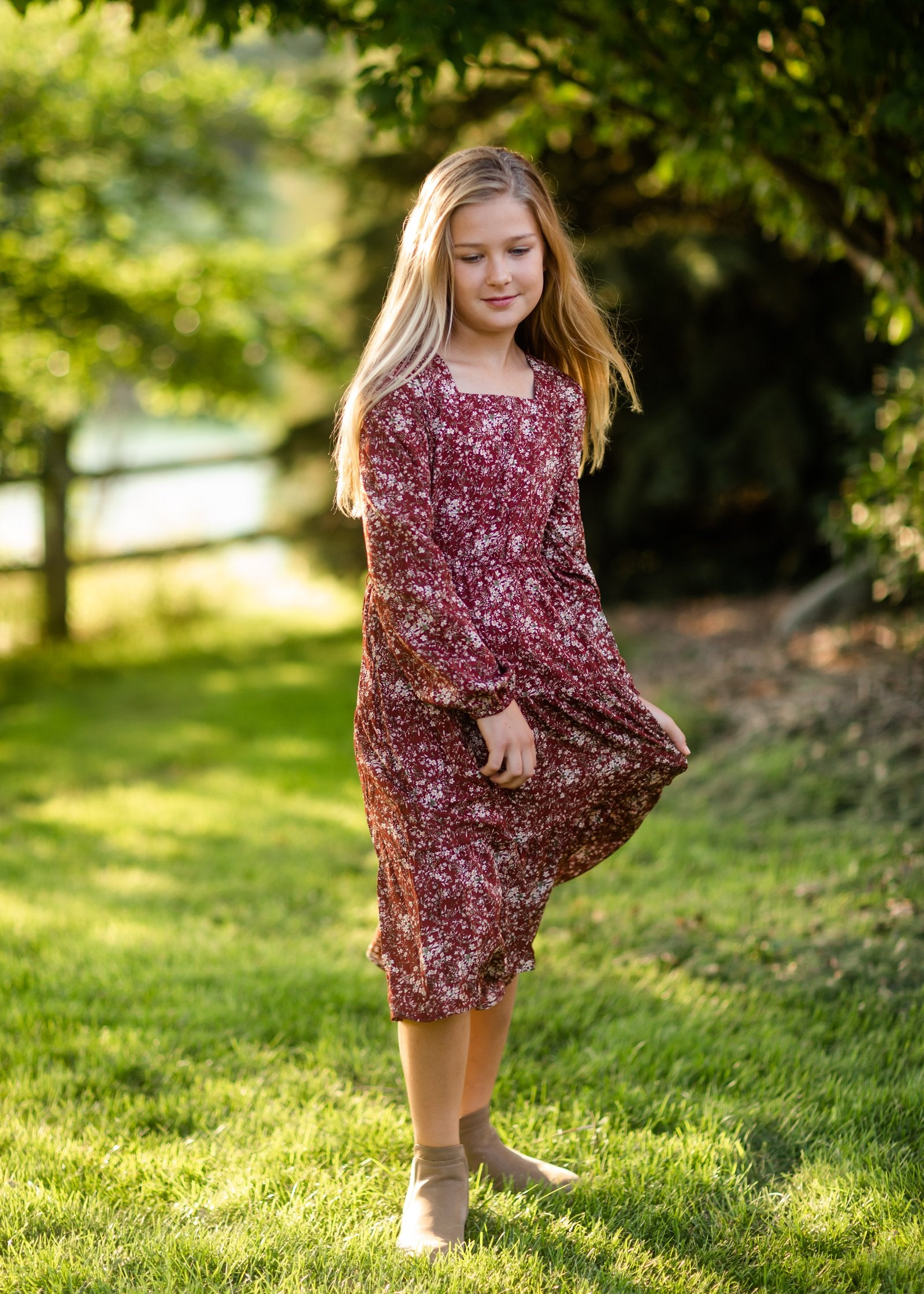 Girls belted clearance dress