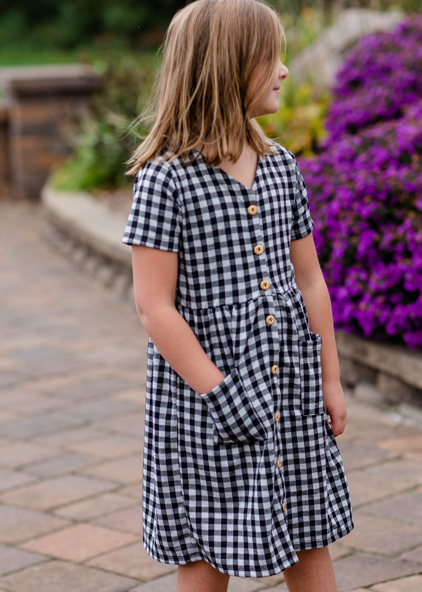 Girls button down outlet dress