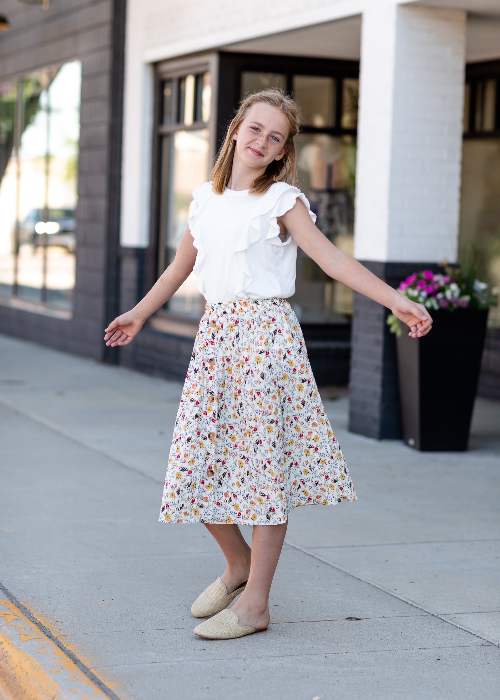 Girls midi deals skirt