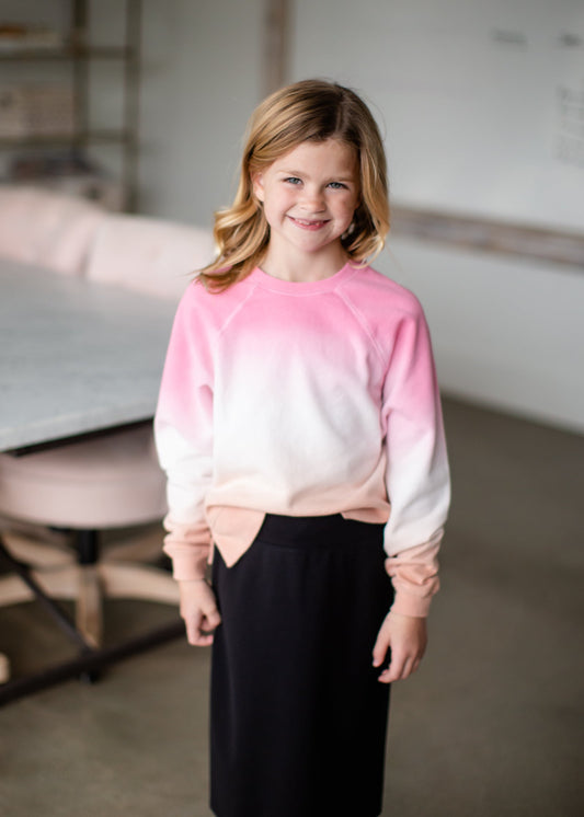 Girls Jonah Sunset Sweatshirt Girls Z Supply Pink / S