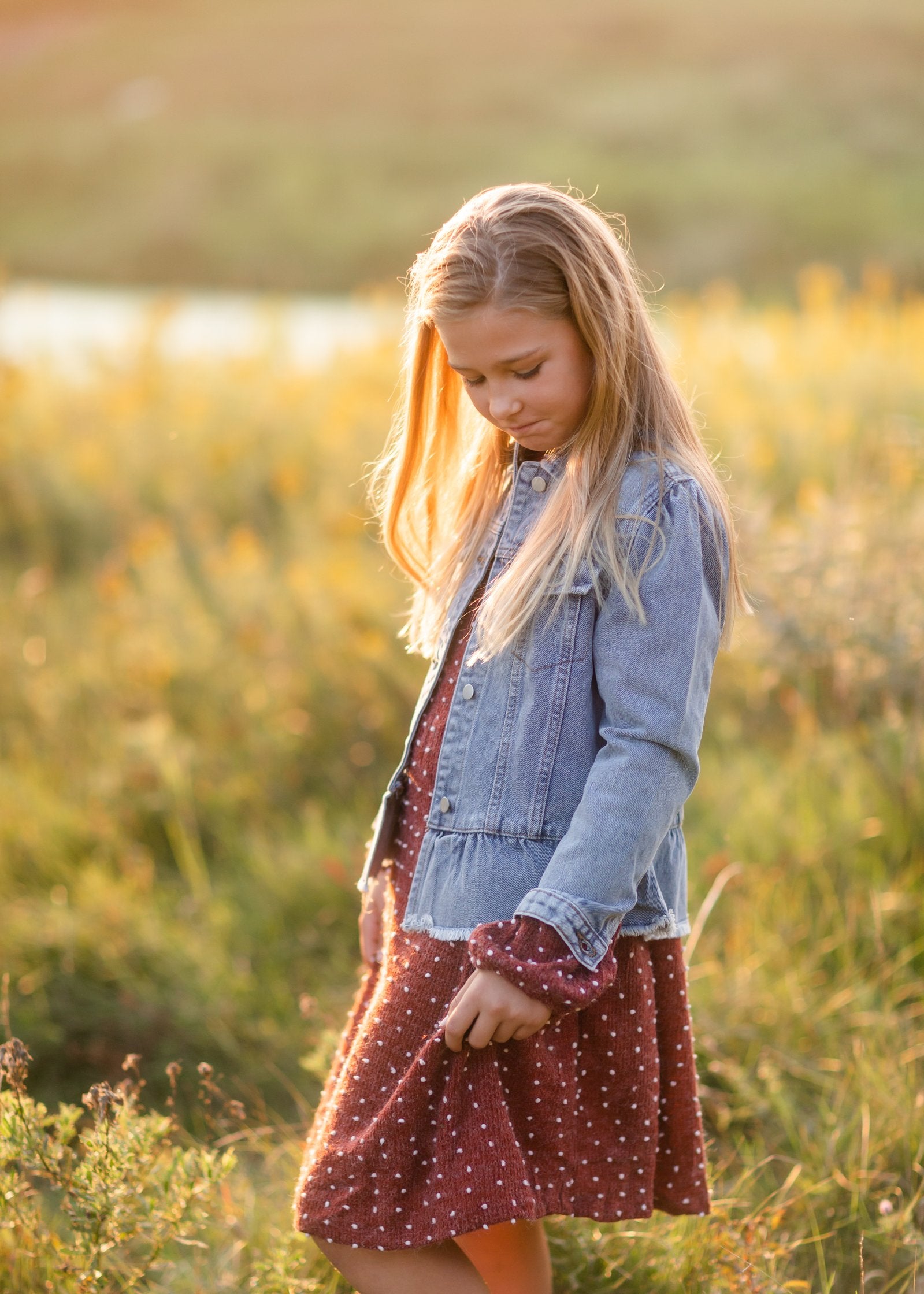 Peplum Ruffle Denim Jacket