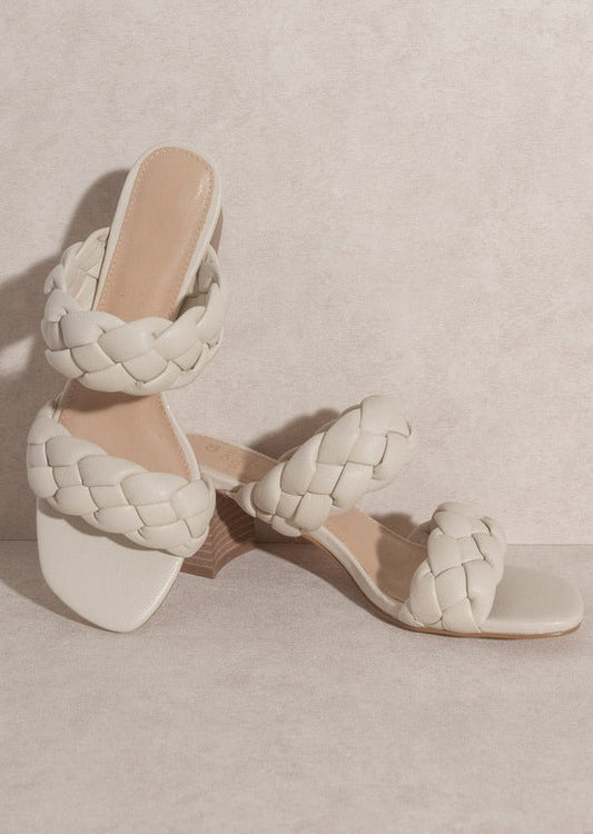 Heaven Braided Slip On Block Heel - FINAL SALE Shoes Oasis Society