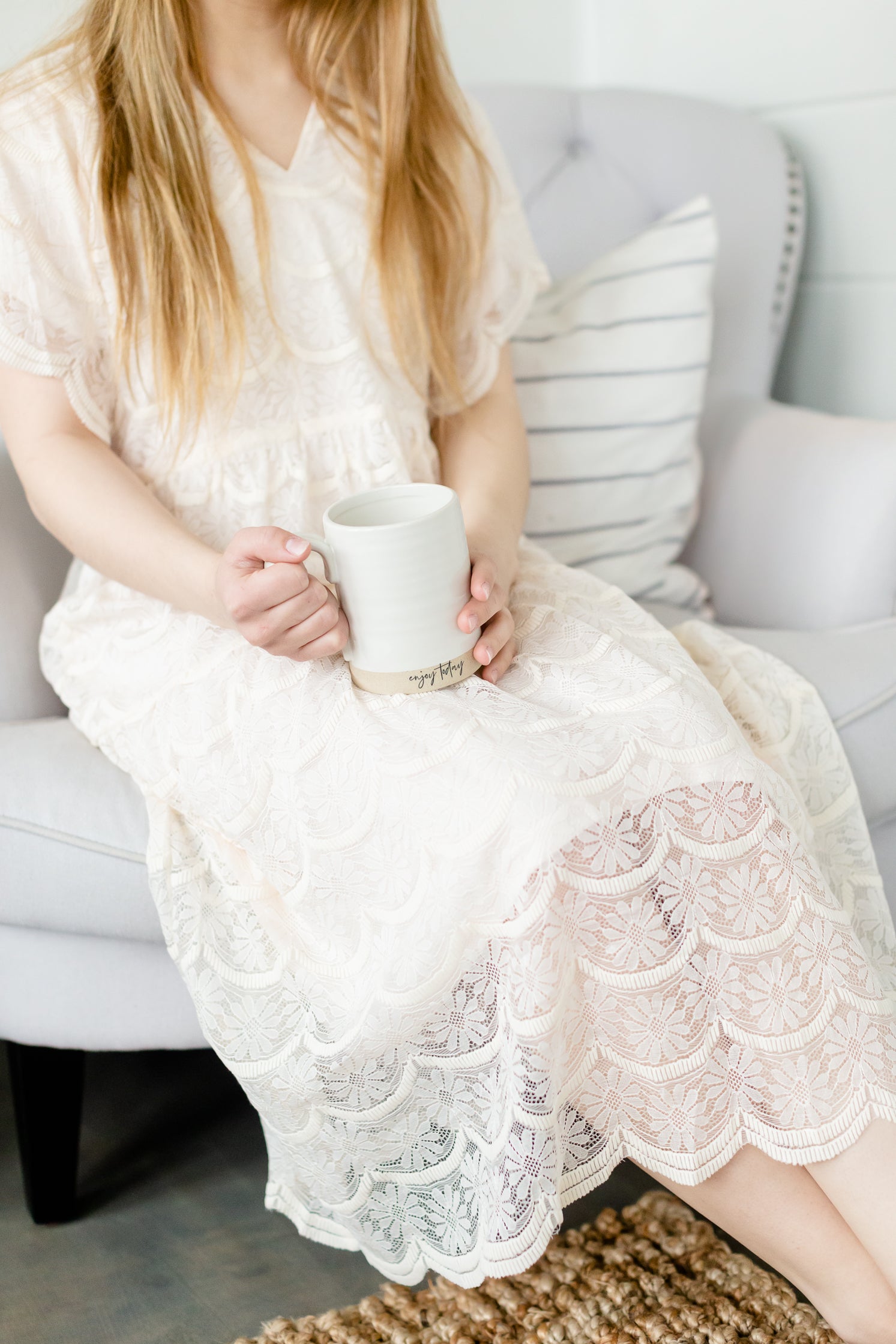 Ivory Lace Overlay Midi Dress FINAL SALE Inherit Co