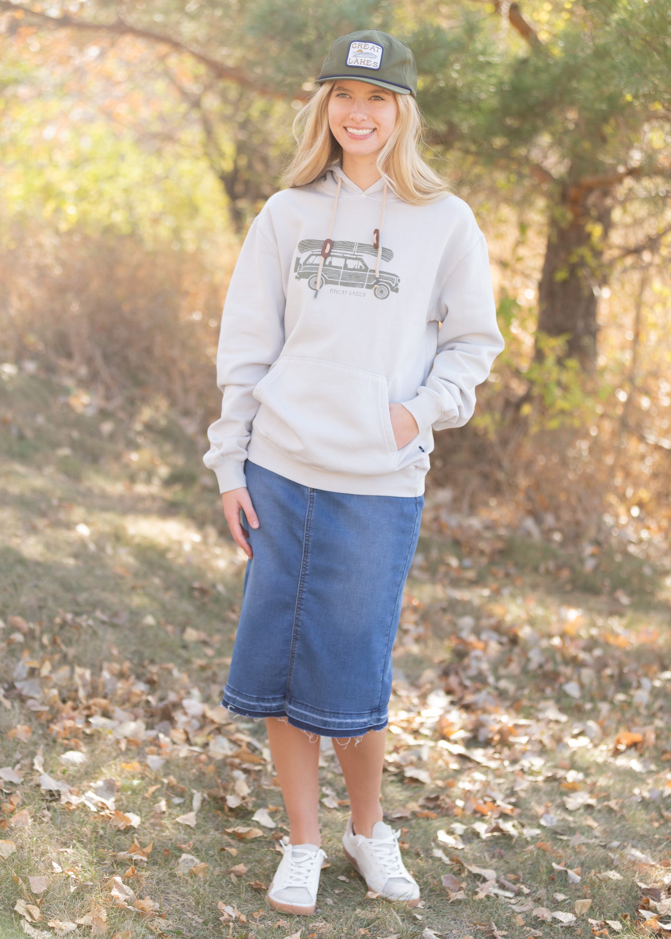 Denim skirt and top hoodie