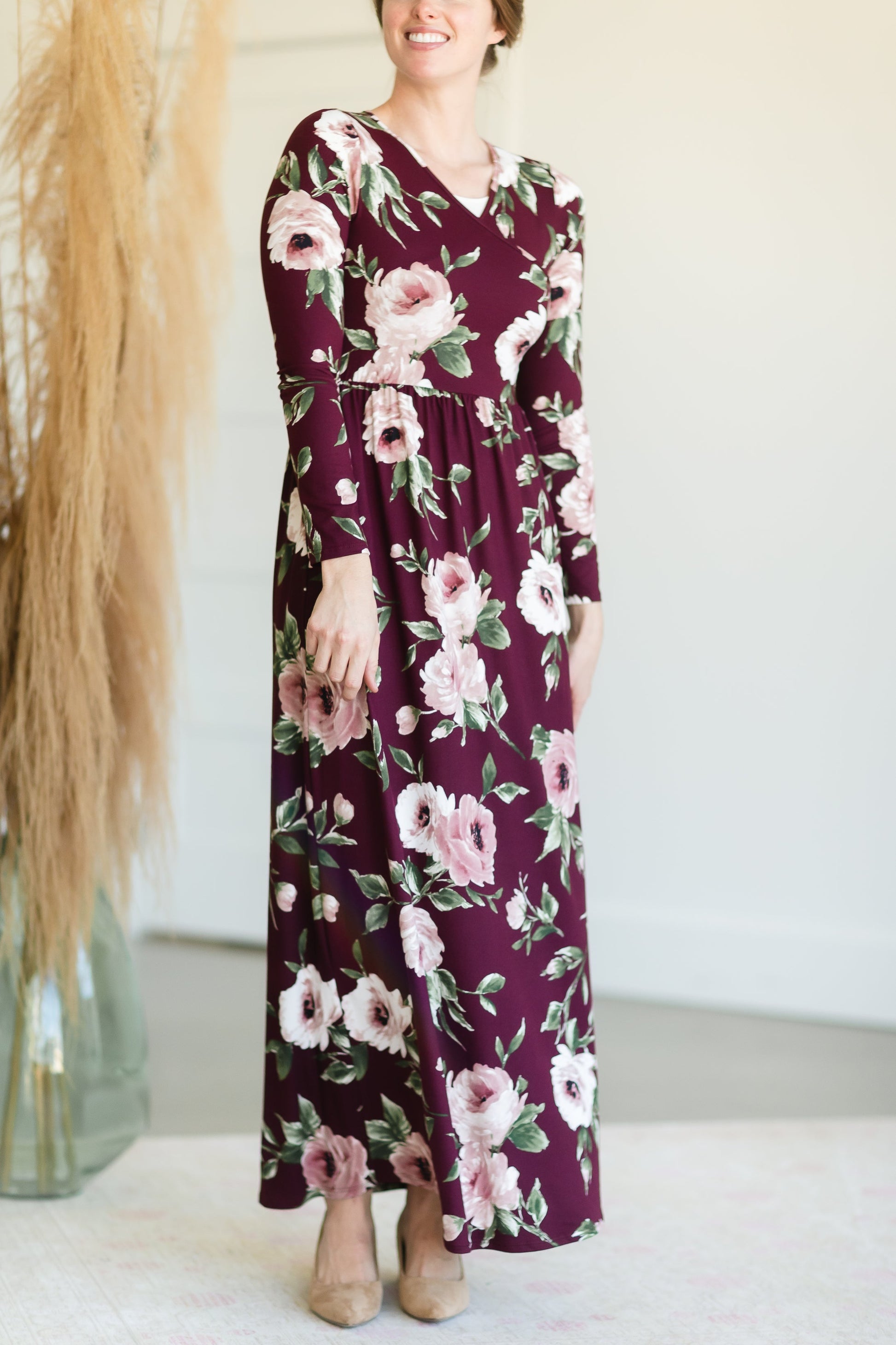 Kayli Wrap Front Floral Maxi Dress - FINAL SALE – Inherit Co.