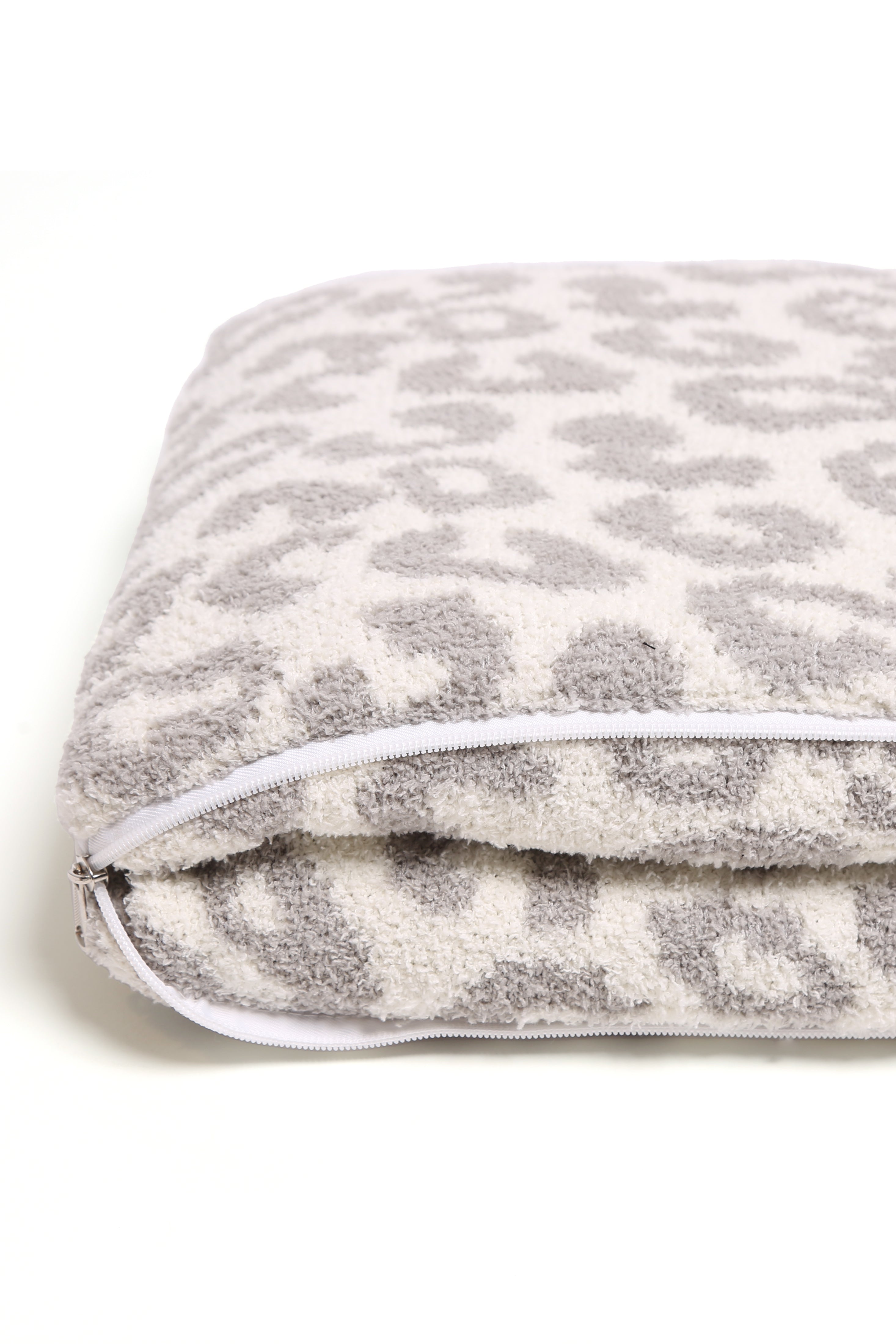 Leopard print throw grey hot sale