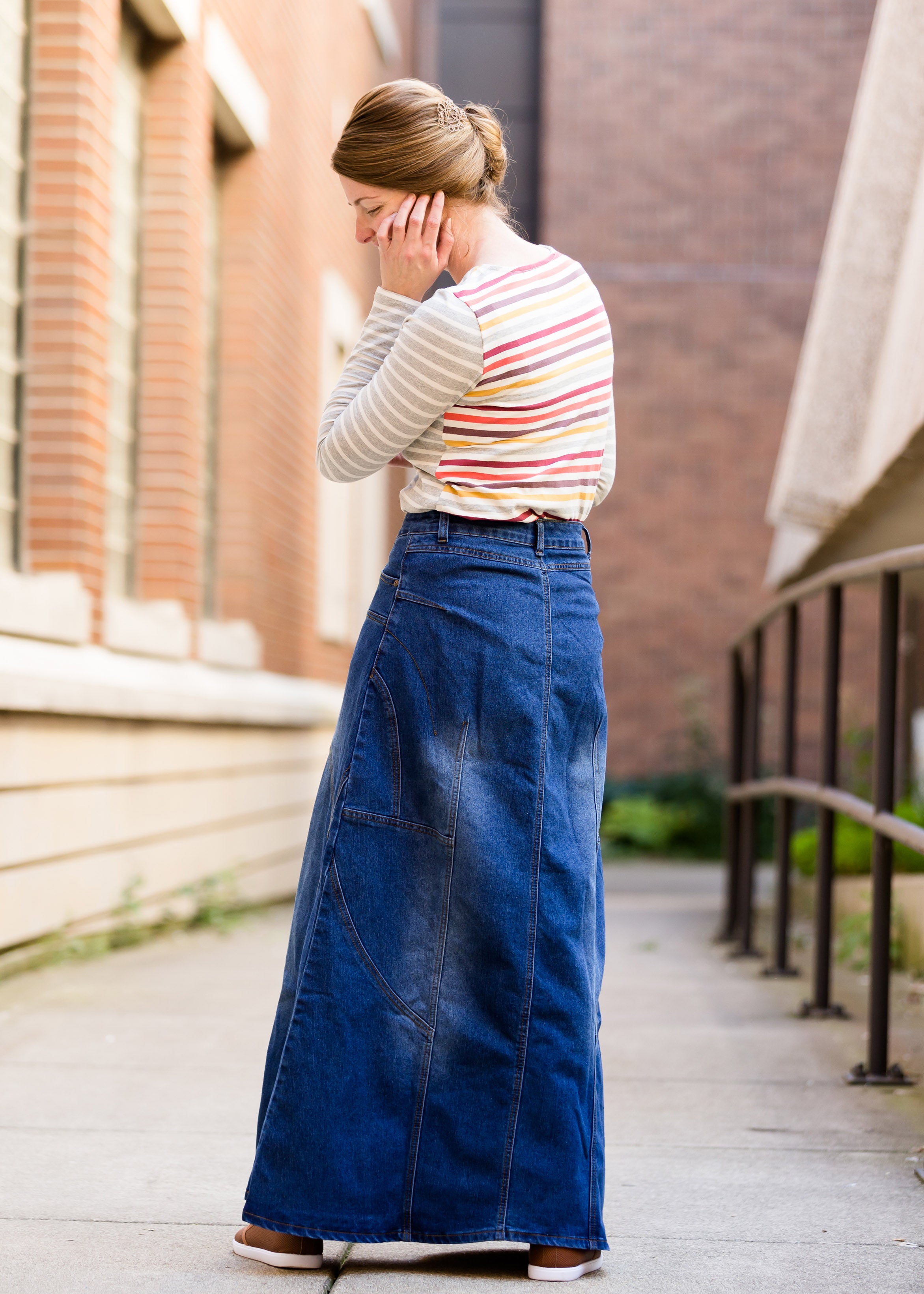 KELSEY LONG DENIM SKIRT · See-More Jean Skirts · Online Store Powered by  Storenvy