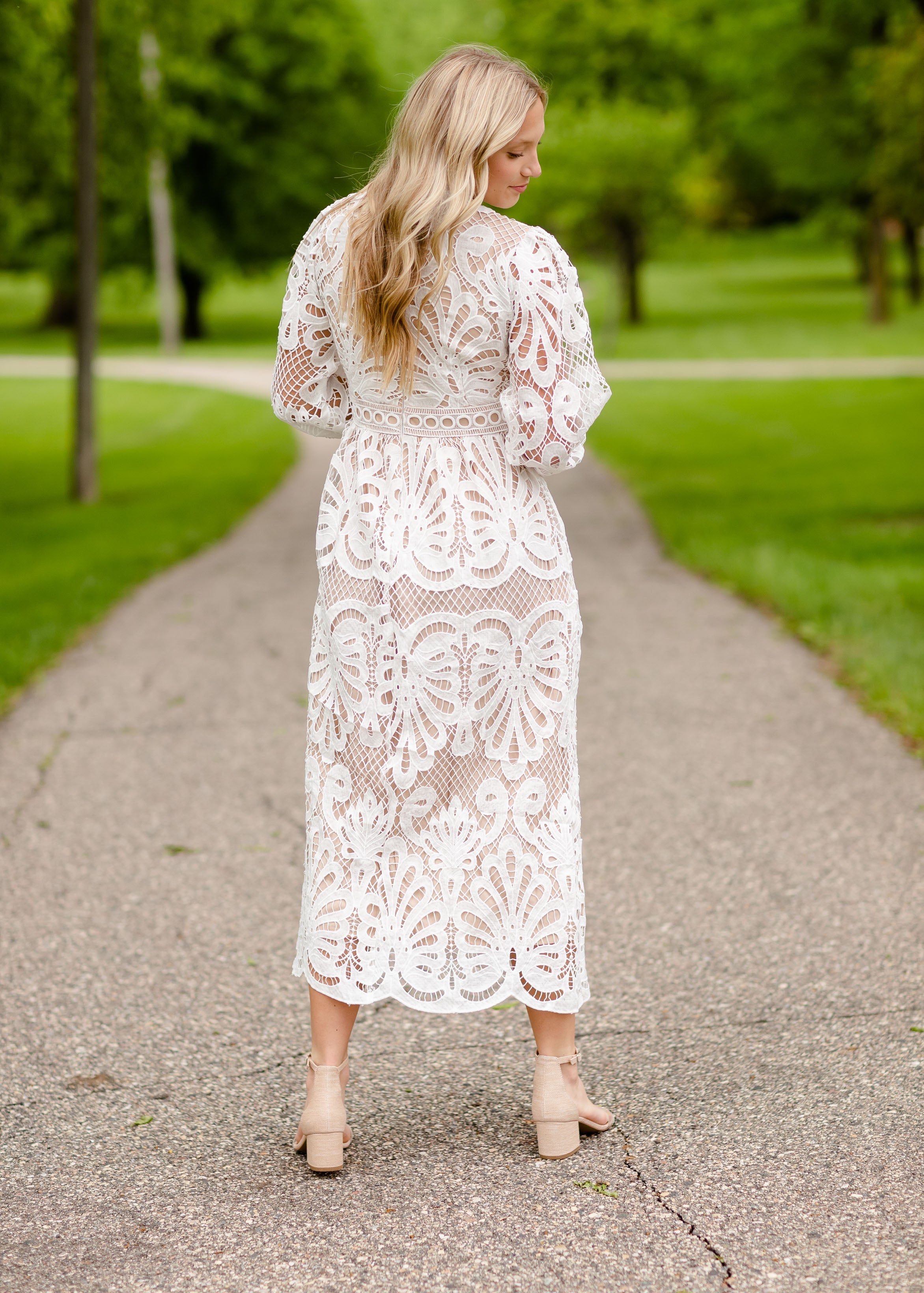Long Sleeve Lace Maxi Dress - FINAL SALE