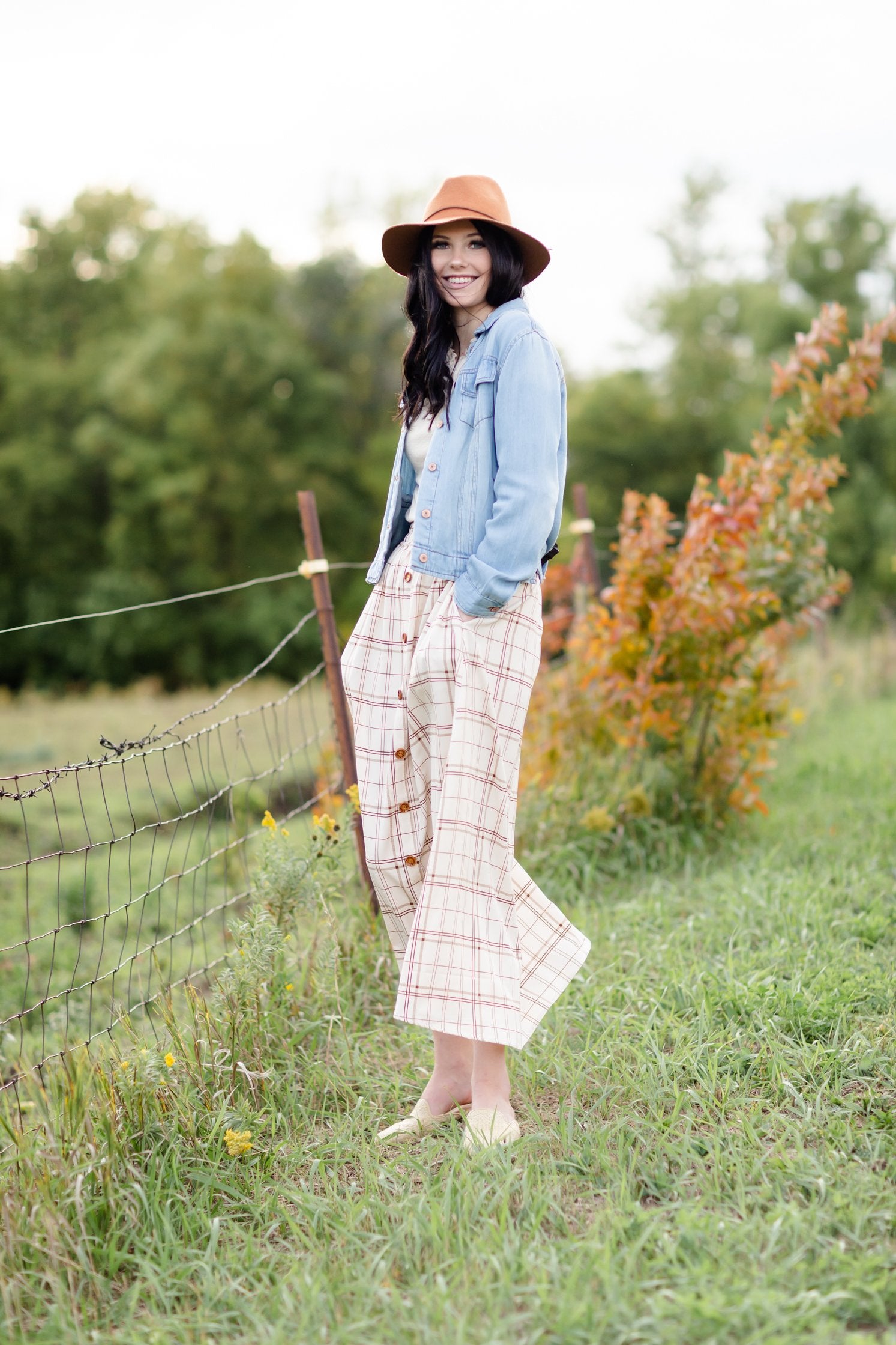 Plaid prairie outlet skirt