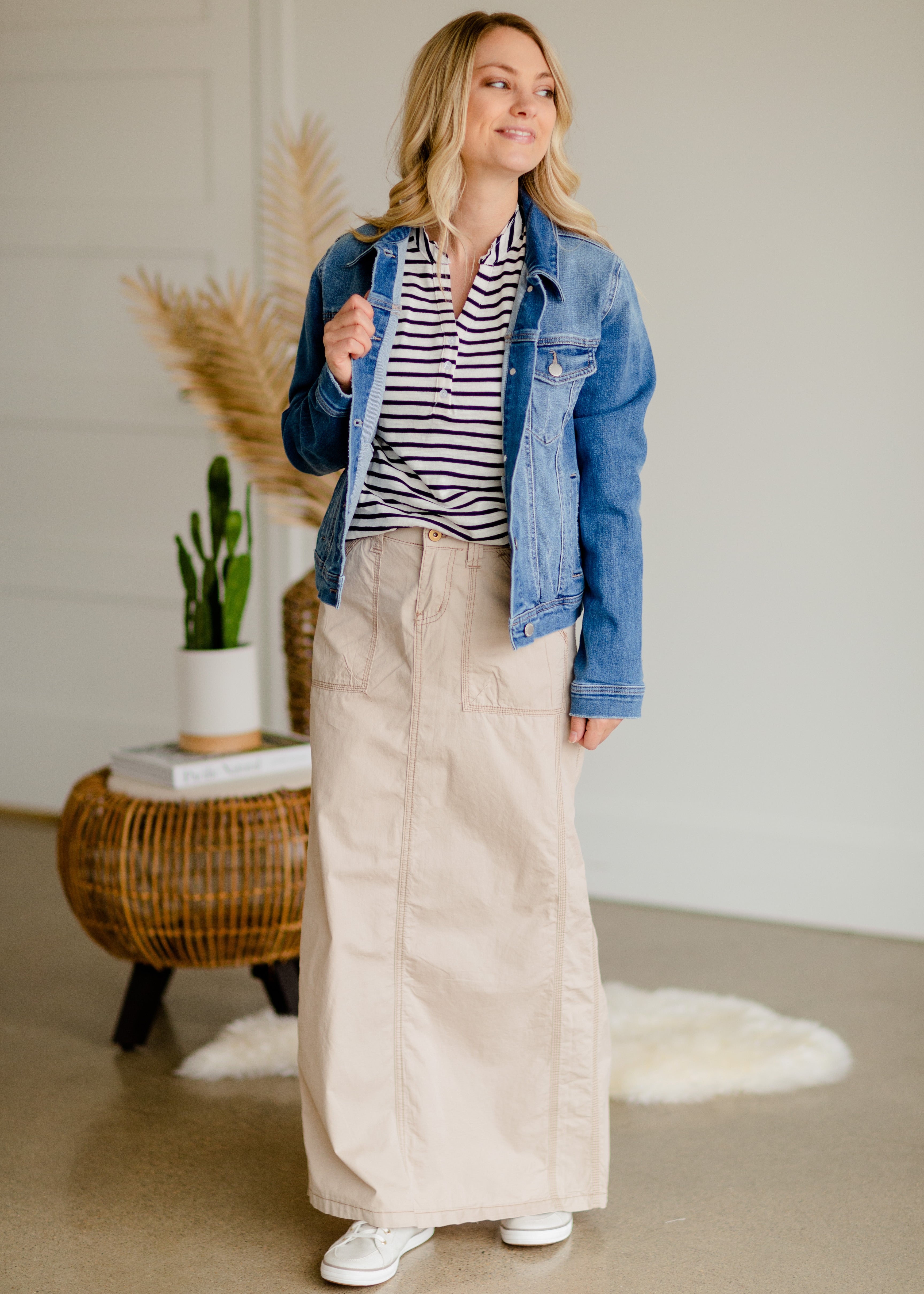 Khaki utility skirt sale