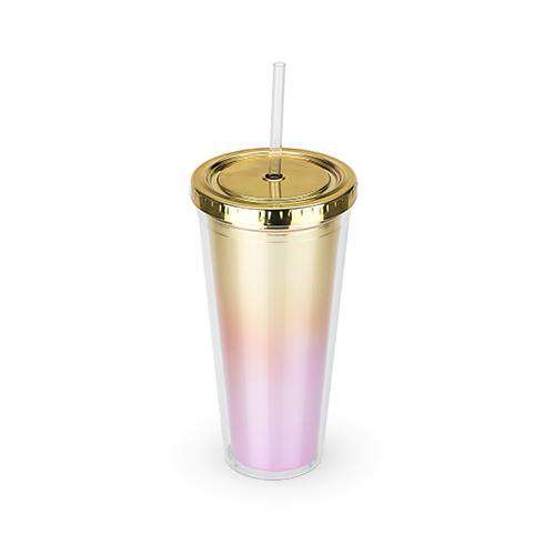 Metallic ombre 16 0z. tumbler