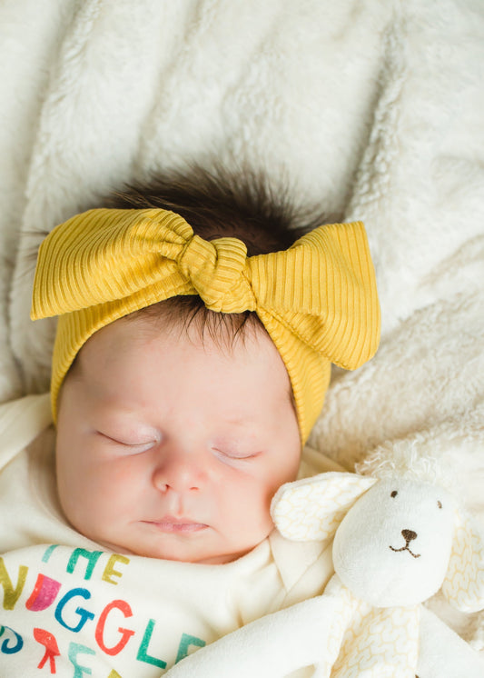 Mustard Ribbed Infant Headband - FINAL SALE Accessories