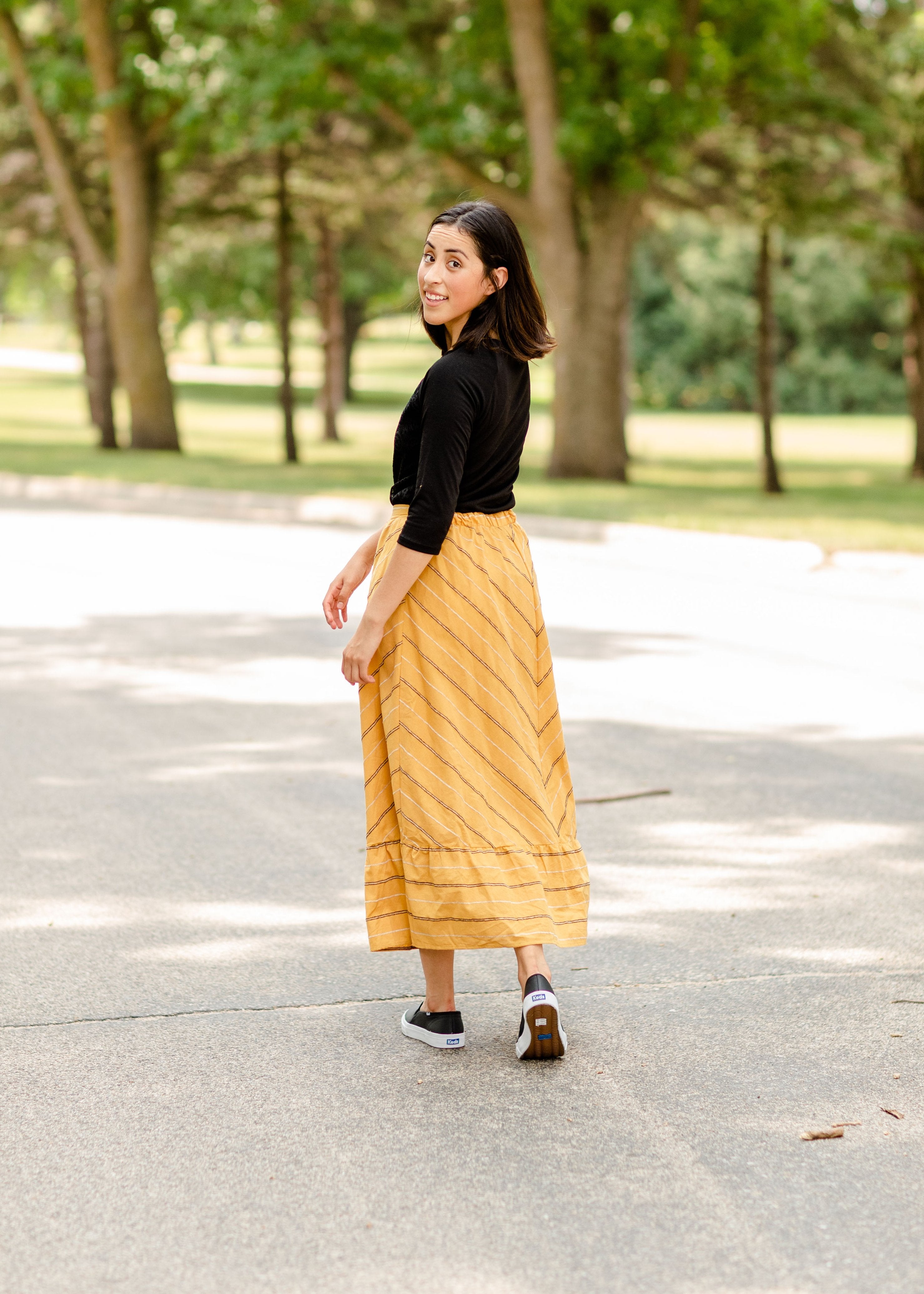 Mustard 2024 button skirt