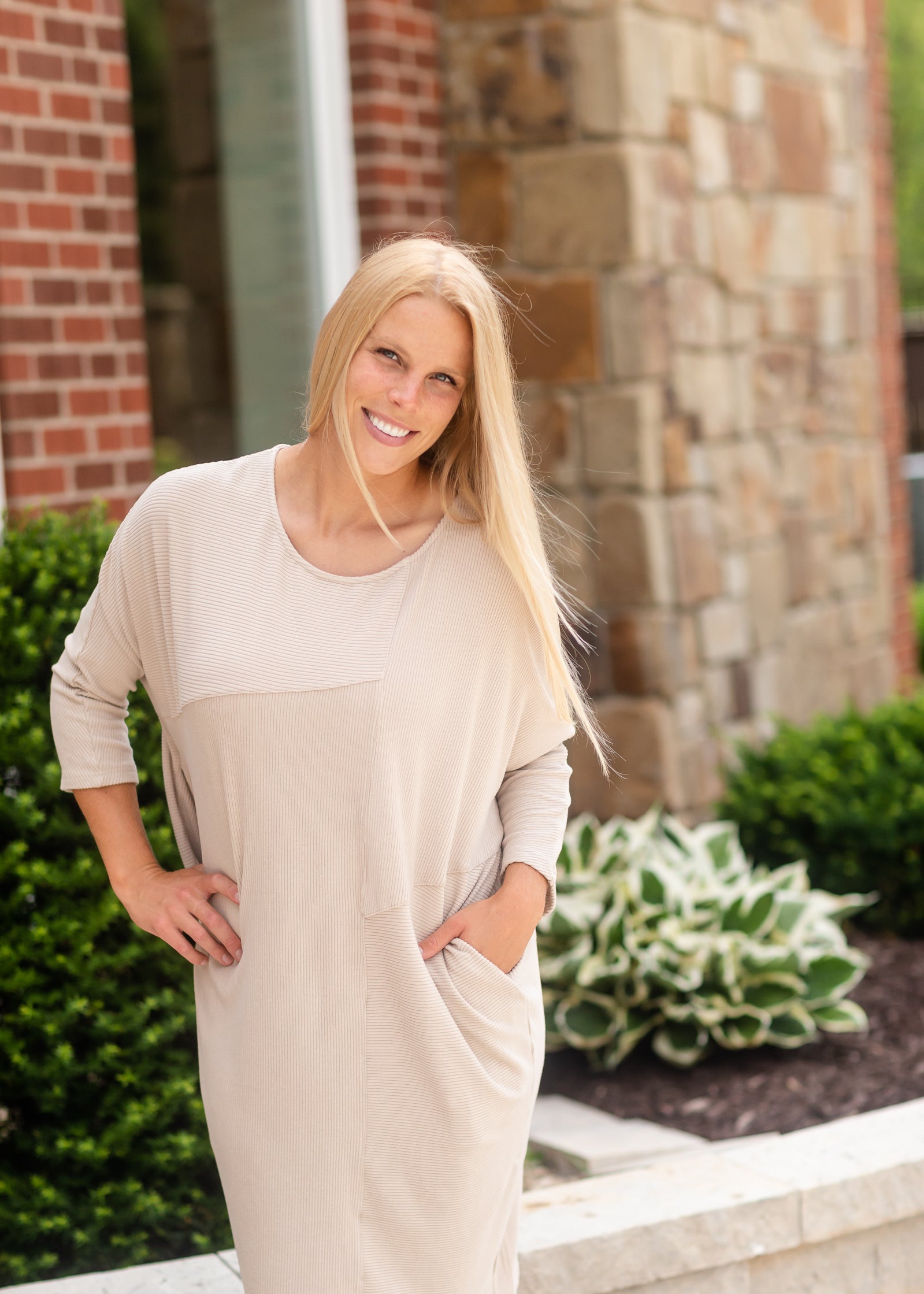 Ribbed best sale tunic dress