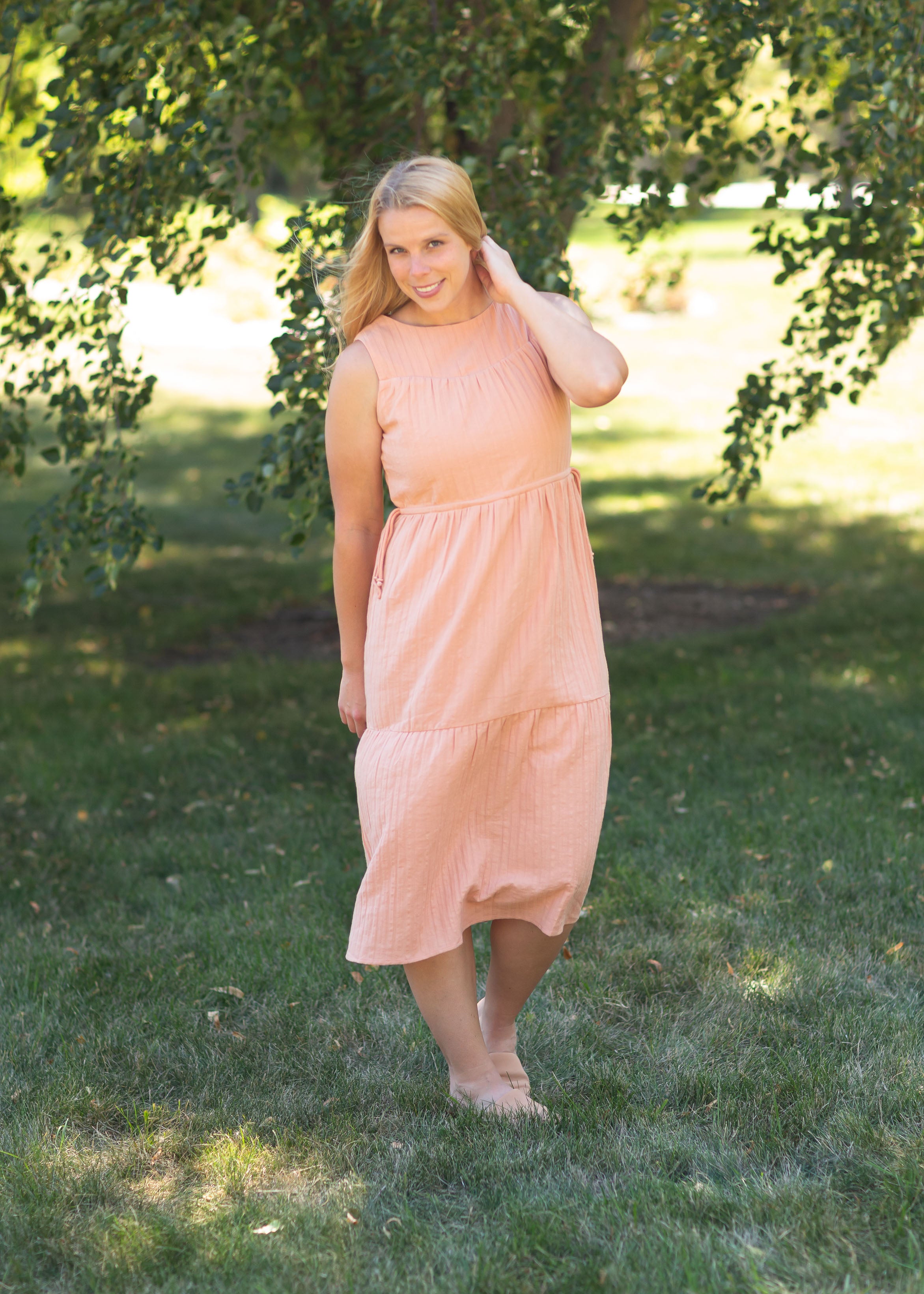 Peach dresses sale for sale