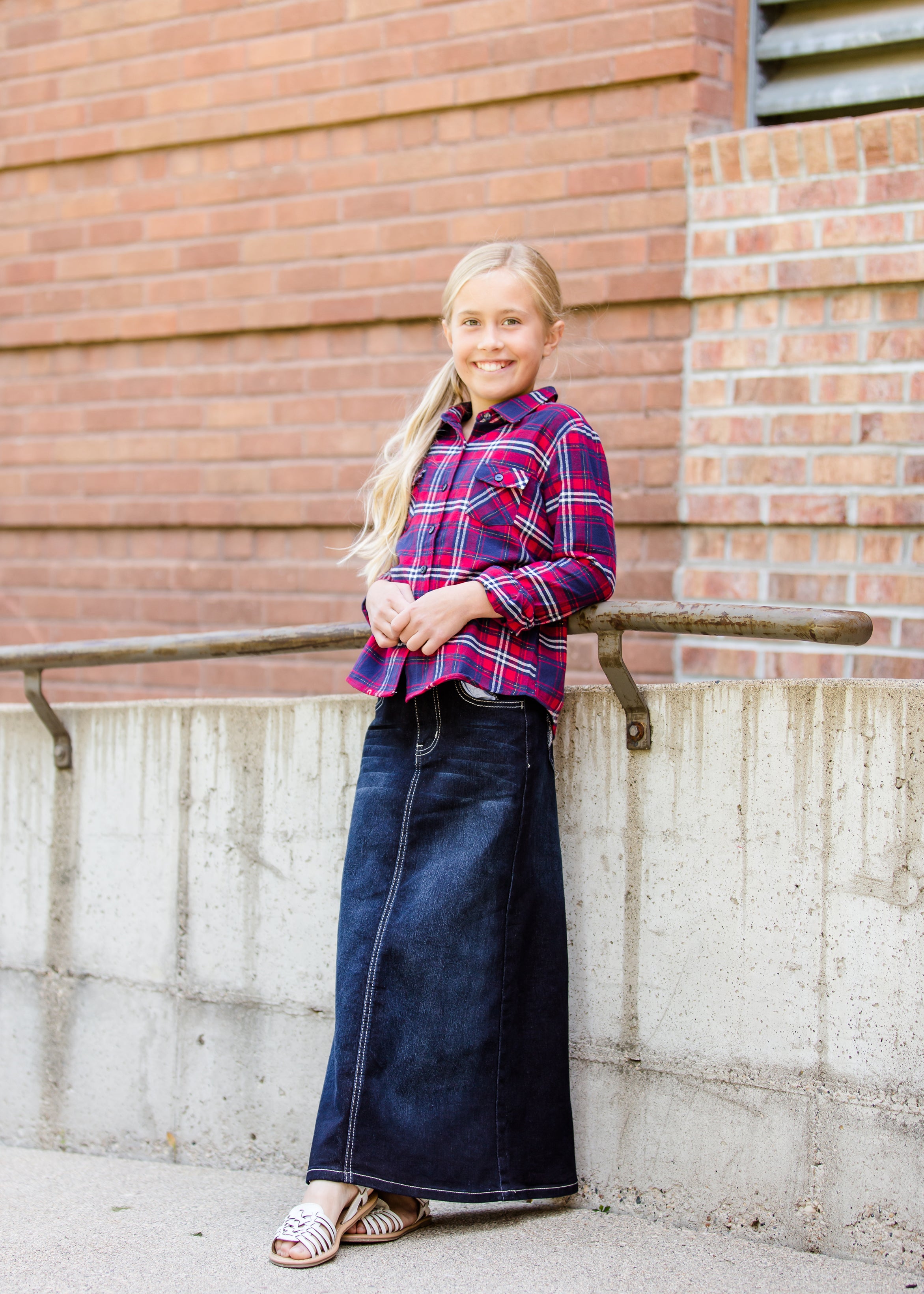 Ladies a clearance line denim skirts