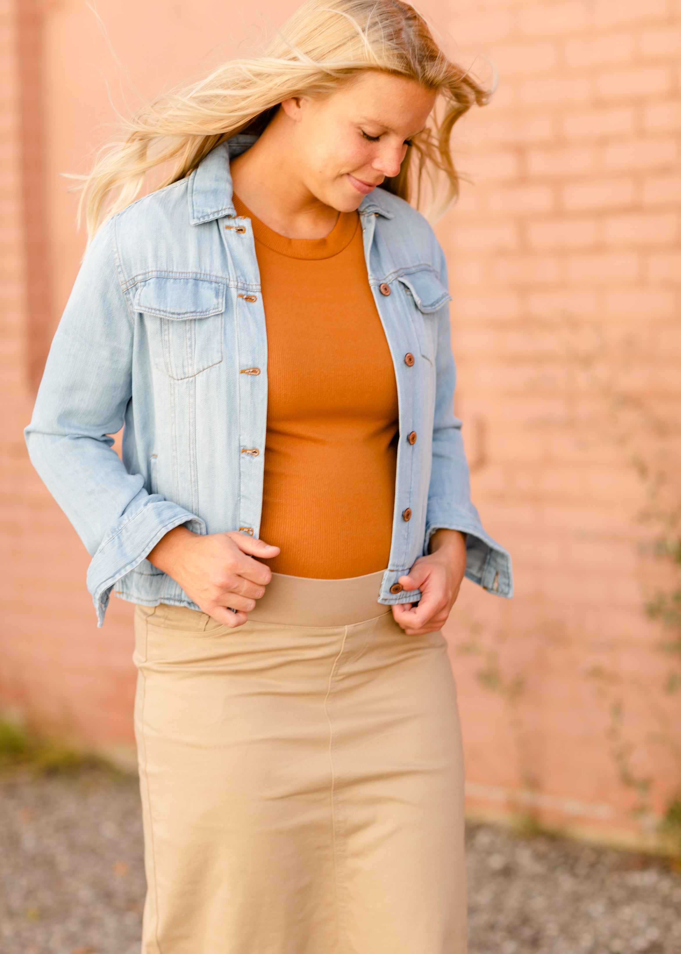 Remi Light Khaki Skirt | Inherit Clothing Company – Inherit Co.