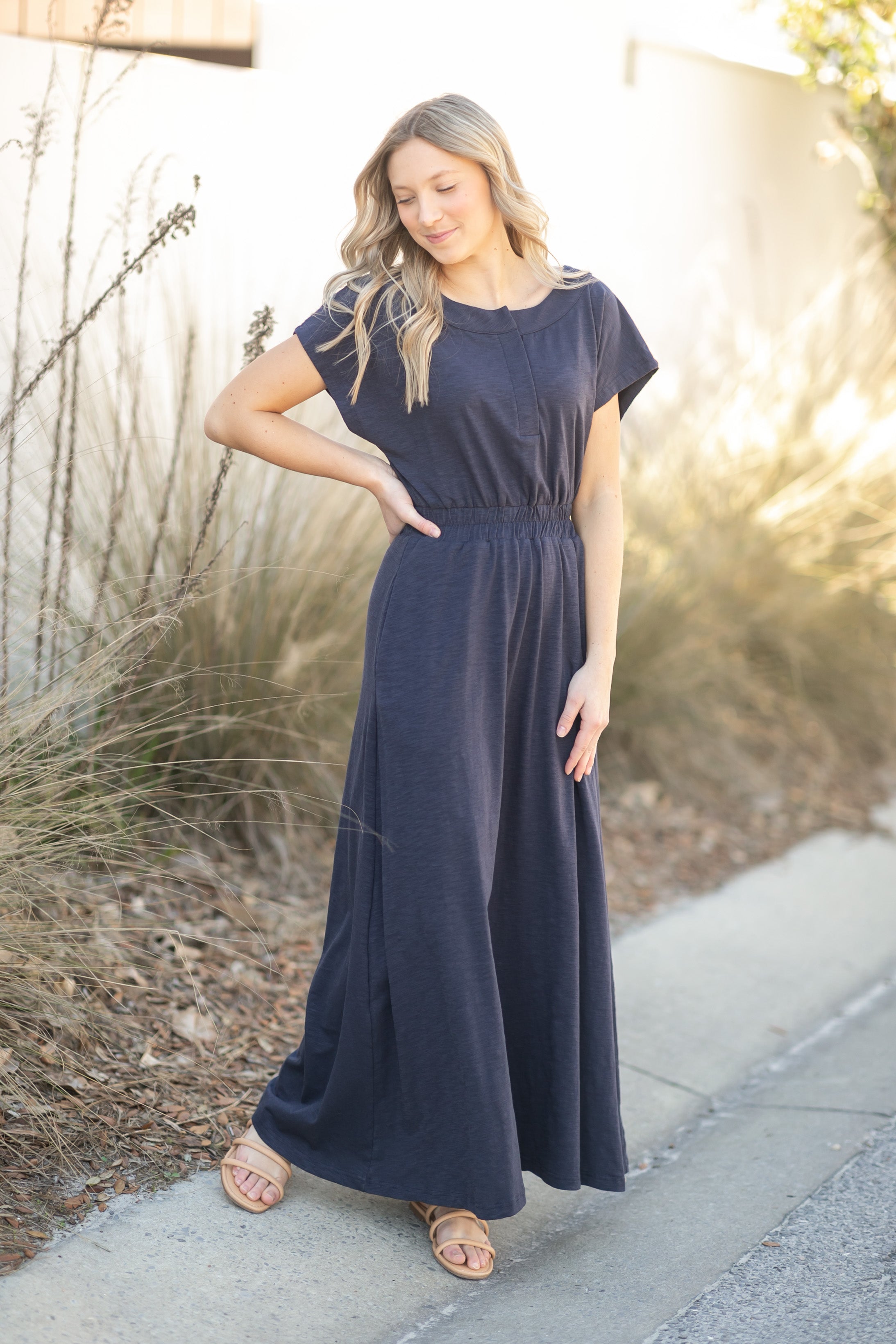 Waisted maxi clearance dress