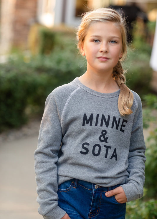 Sota' Gray Youth Crewneck Girls Sota Clothing Co.