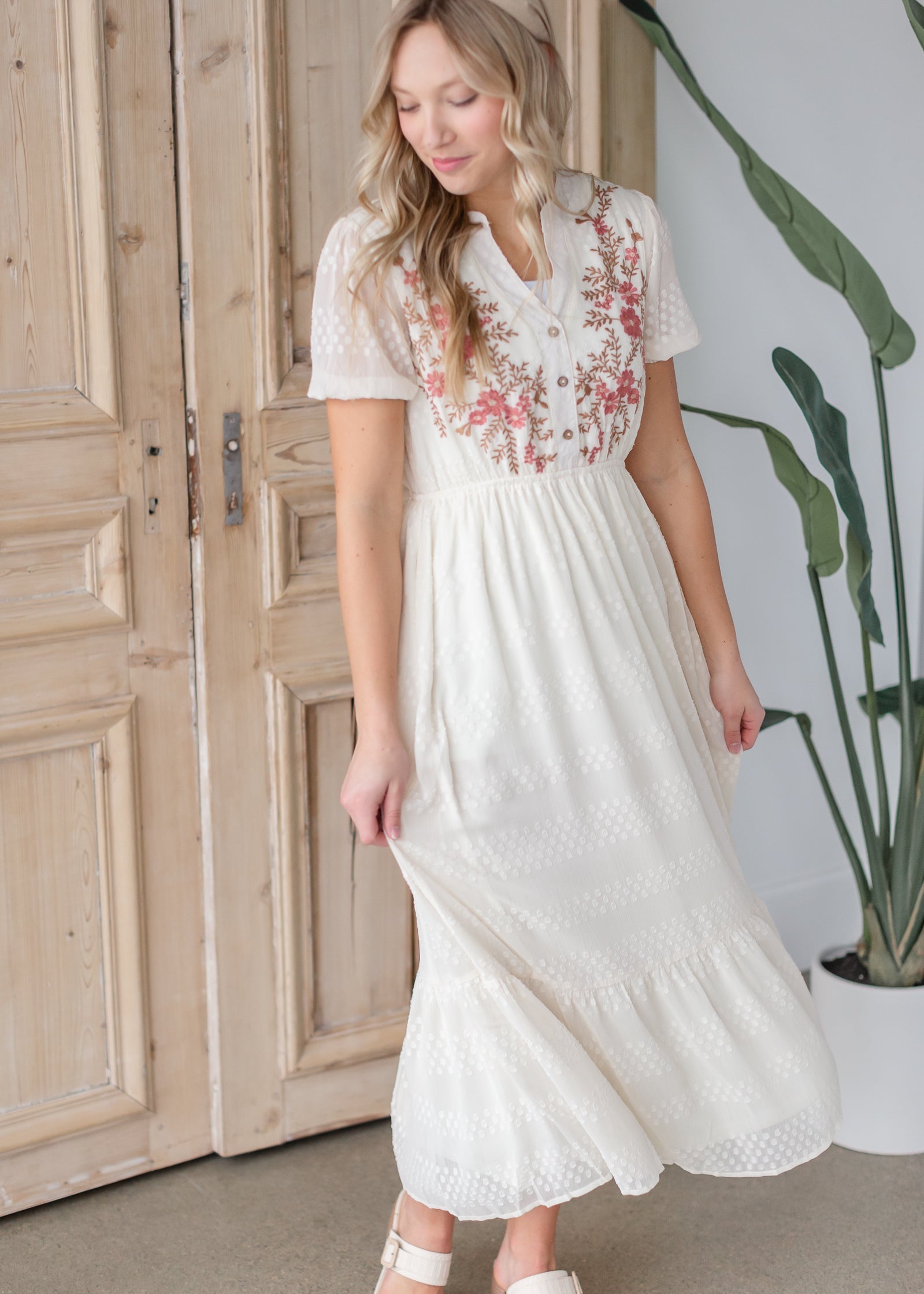 Polagram embroidered shop dress